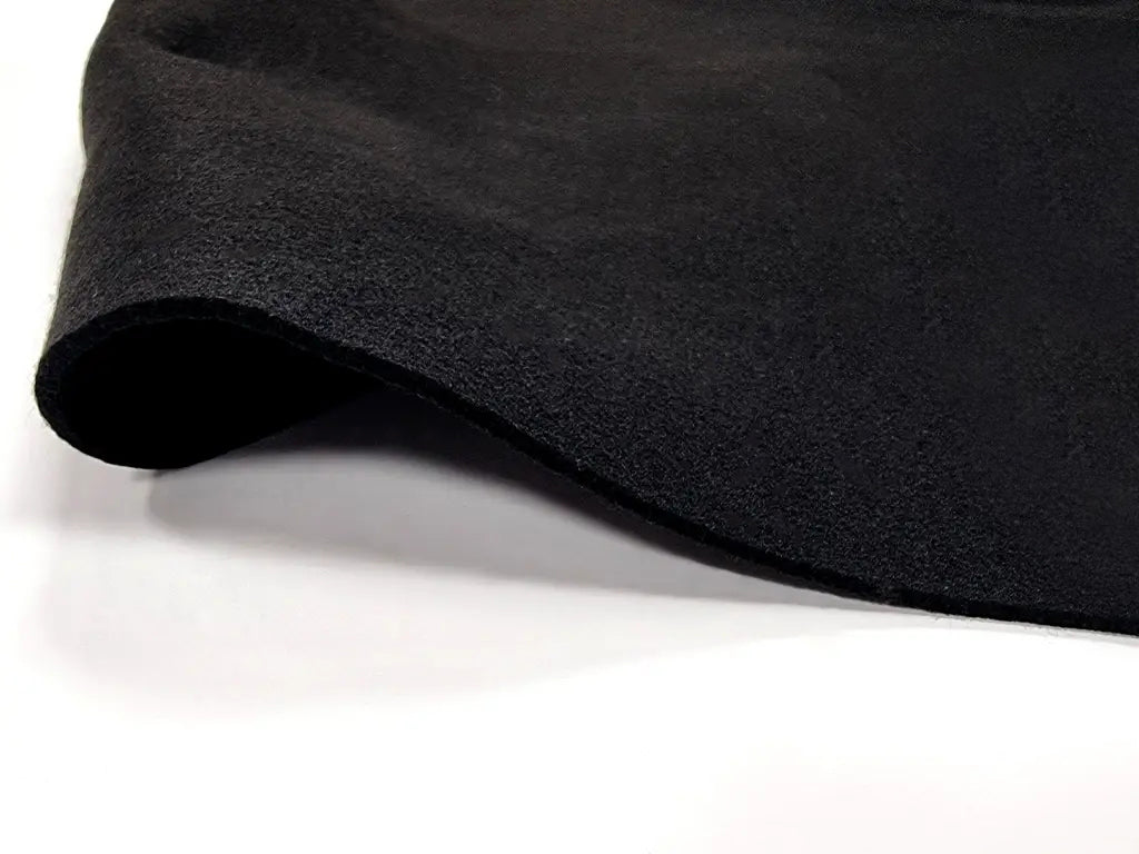 3 mm thick Black Polyester Felt – 90 cm Width | By the Meter