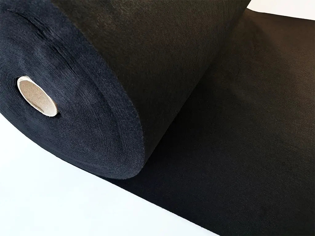 1 mm thick Black Polyester Felt – 90 cm Width | By the Meter