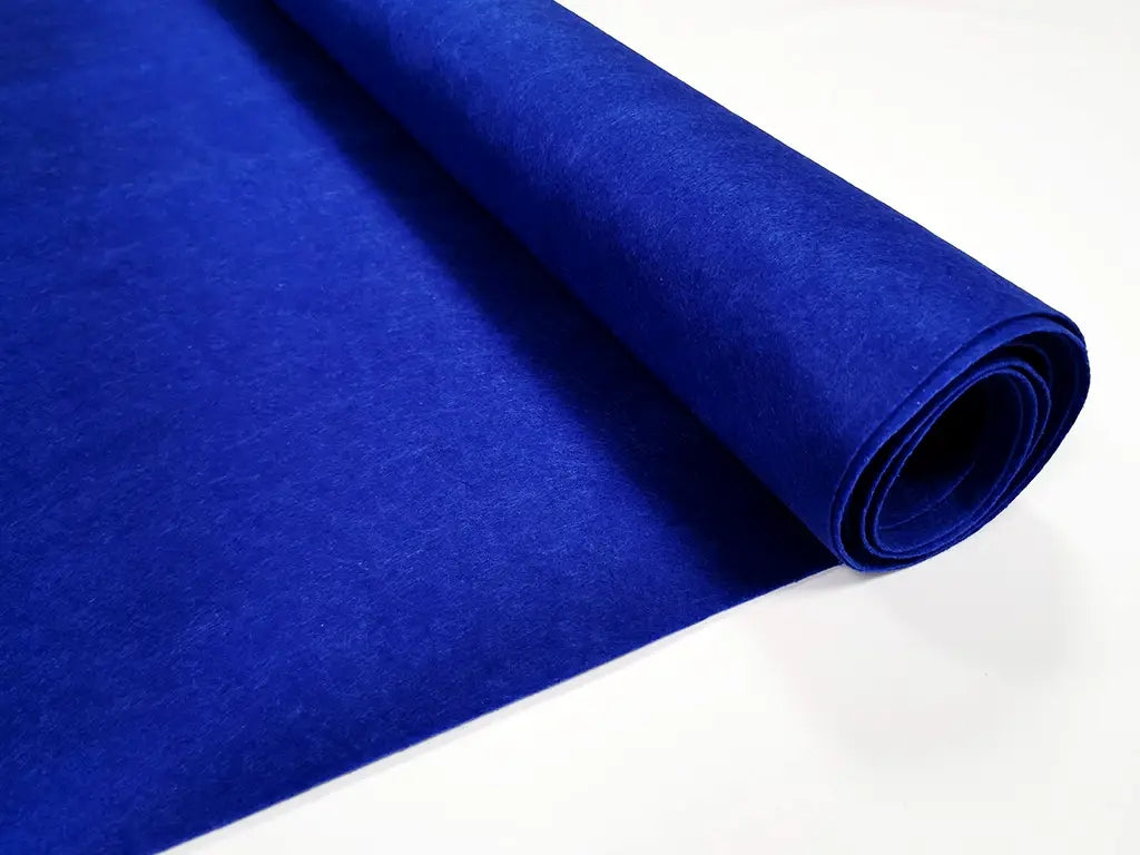 1 mm thick Blue Polyester Felt – 100 cm Width | By the Meter
