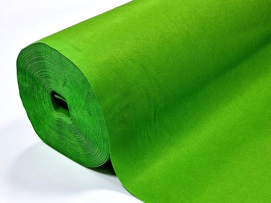 1 mm thick Bright Green Polyester Felt - 90 cm Width | By the Meter