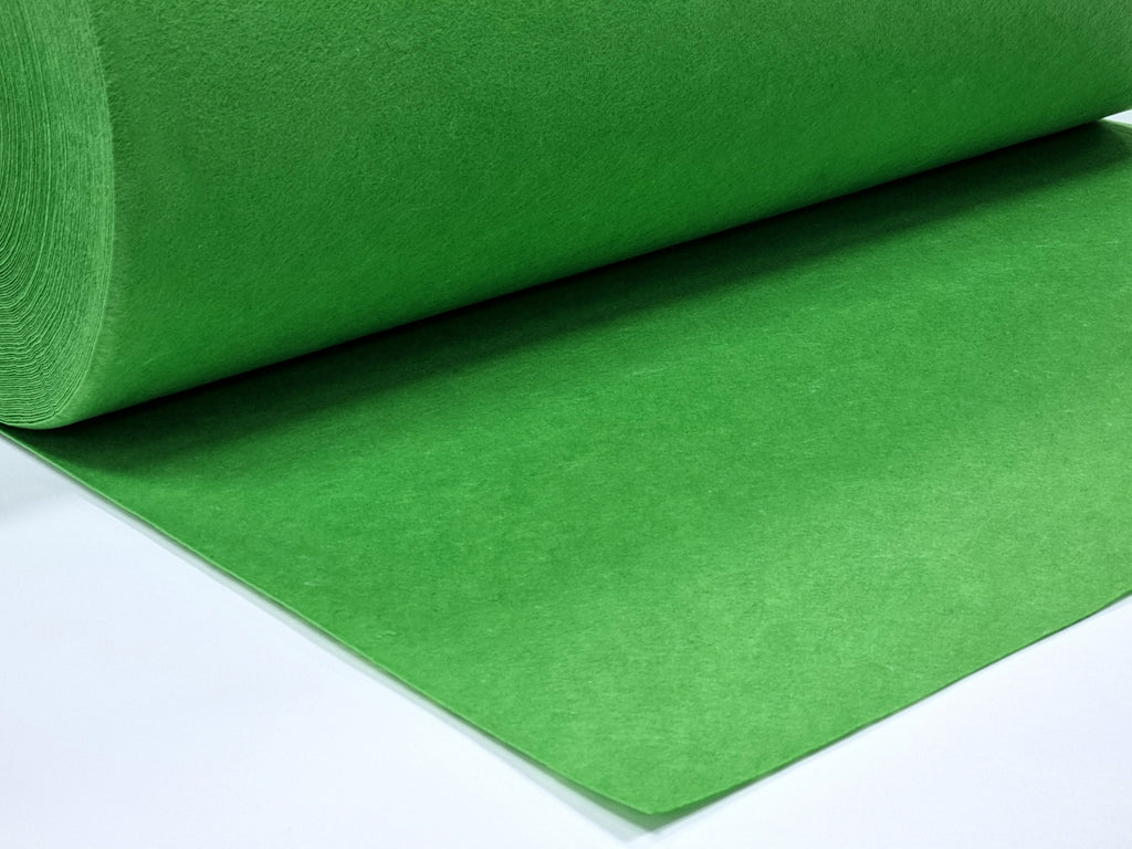 1 mm Emerald Green Polyester Felt – 100 cm Width | By the Meter