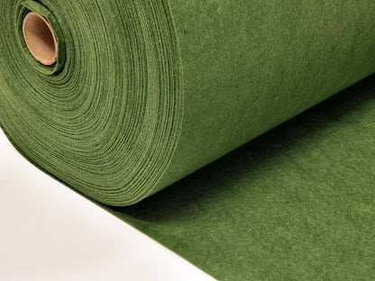 1 mm thick Khaki Green Polyester Felt - 100 cm Width | By the Meter