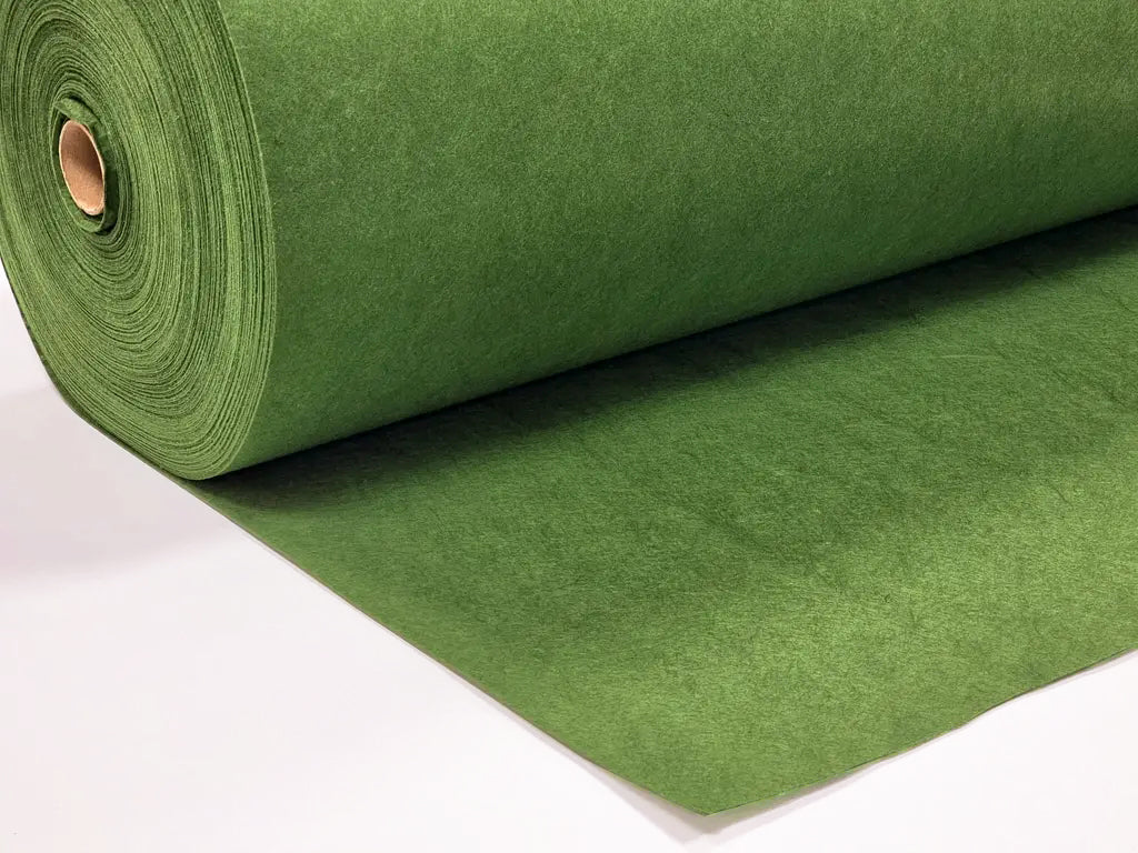 1 mm thick Khaki Green Polyester Felt - 100 cm Width | By the Meter