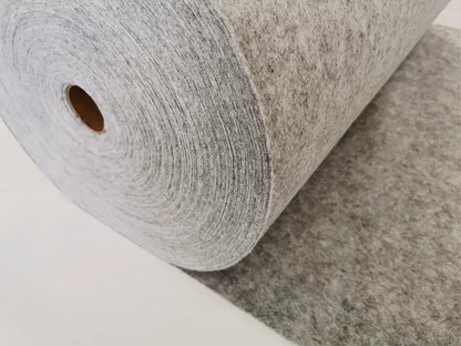 1 mm Light Gray Polyester Felt - 90 cm Width | By the Meter