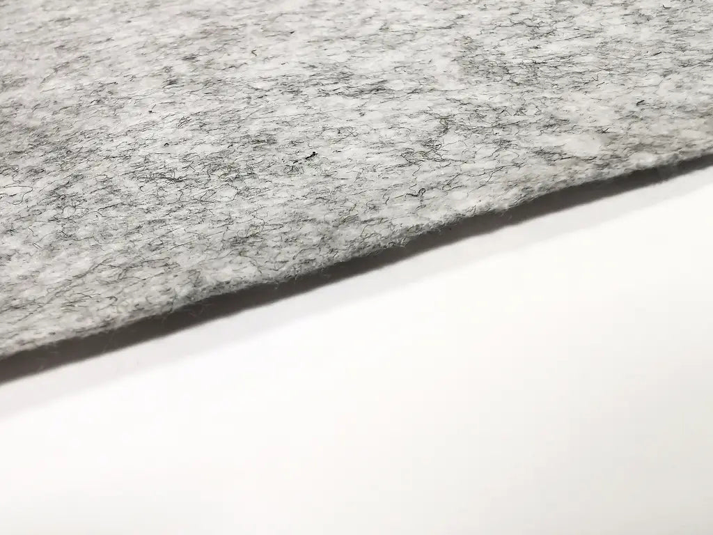 1 mm Light Gray Polyester Felt - 90 cm Width | By the Meter