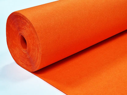 1 mm thick Orange Polyester Felt - 90 cm Width | By the Meter