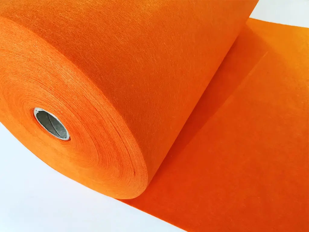 1 mm thick Orange Polyester Felt - 100 cm Width | By the Meter