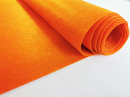 1 mm thick Orange Polyester Felt - 100 cm Width | By the Meter