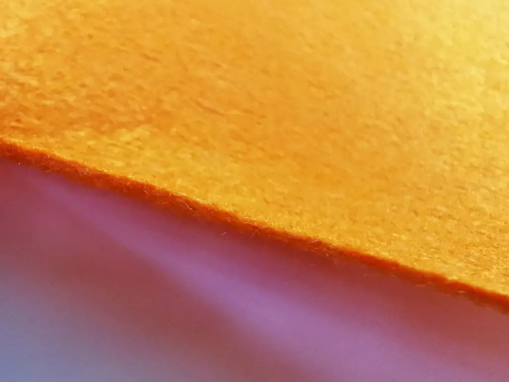 1 mm thick Orange Polyester Felt - 100 cm Width | By the Meter