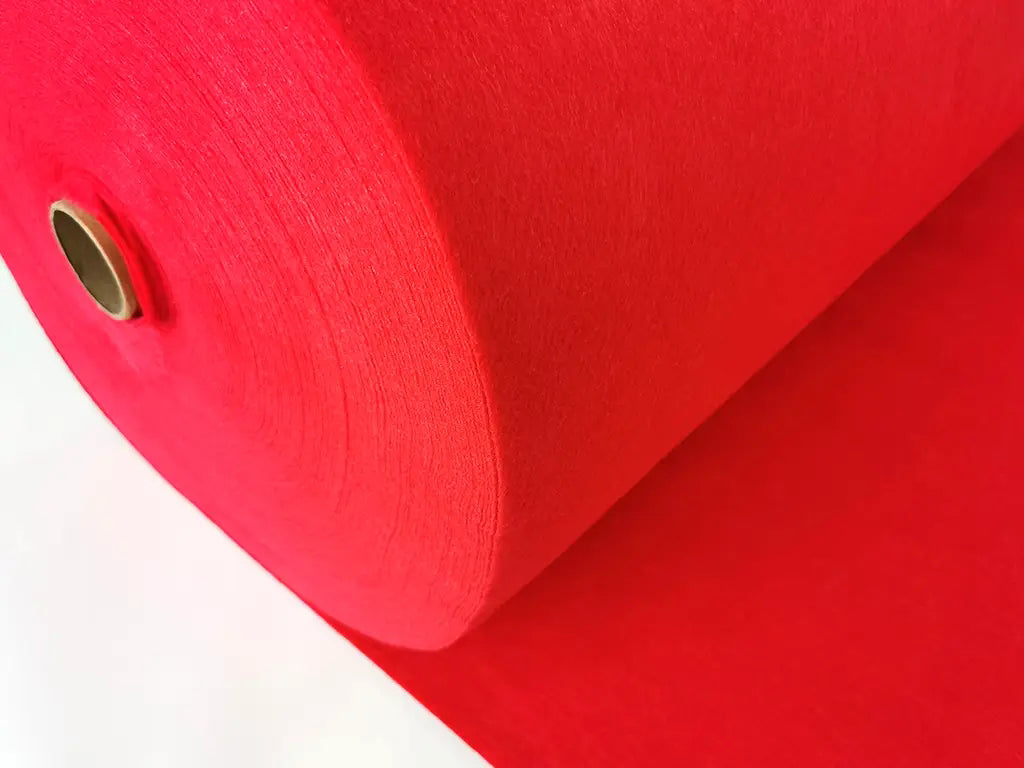 1 mm Red Polyester Felt – 90 cm Width | By the Meter