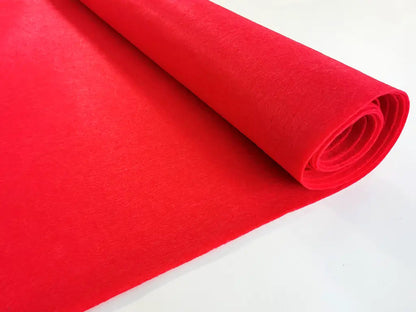 1 mm Red Polyester Felt – 90 cm Width | By the Meter
