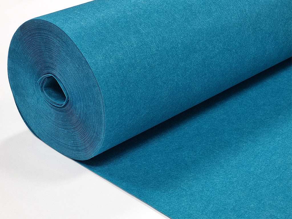 1 mm thick Turquoise Polyester Felt - 90 cm Width | By the Meter