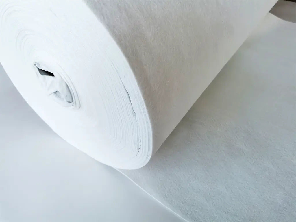 1 mm thick White Polyester Felt – 100 cm Width | By the Meter