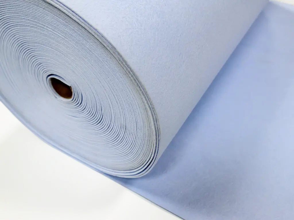 3 mm thick Baby Blue Polyester Felt – 90 cm Width | By the Meter