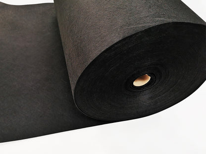 3 mm thick Black Polyester Felt – 100 cm Width | By the Meter