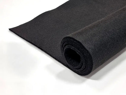 3 mm thick Black Polyester Felt – 90 cm Width | By the Meter