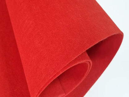 3 mm thick Cardinal Red Polyester Felt – 90 cm Width | By the Meter