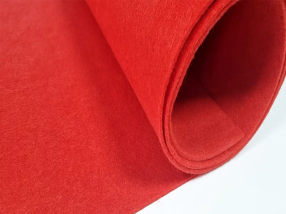 3 mm thick Cardinal Red Polyester Felt – 90 cm Width | By the Meter