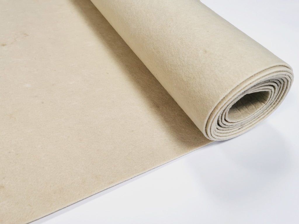 3 mm thick Ivory Polyester Felt – 100 cm Width | By the Meter