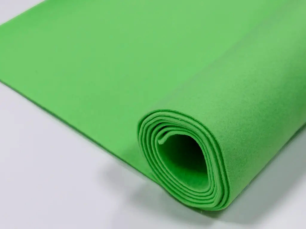 3 mm thick Lime Green Polyester Felt – 90 cm Width | By the Meter