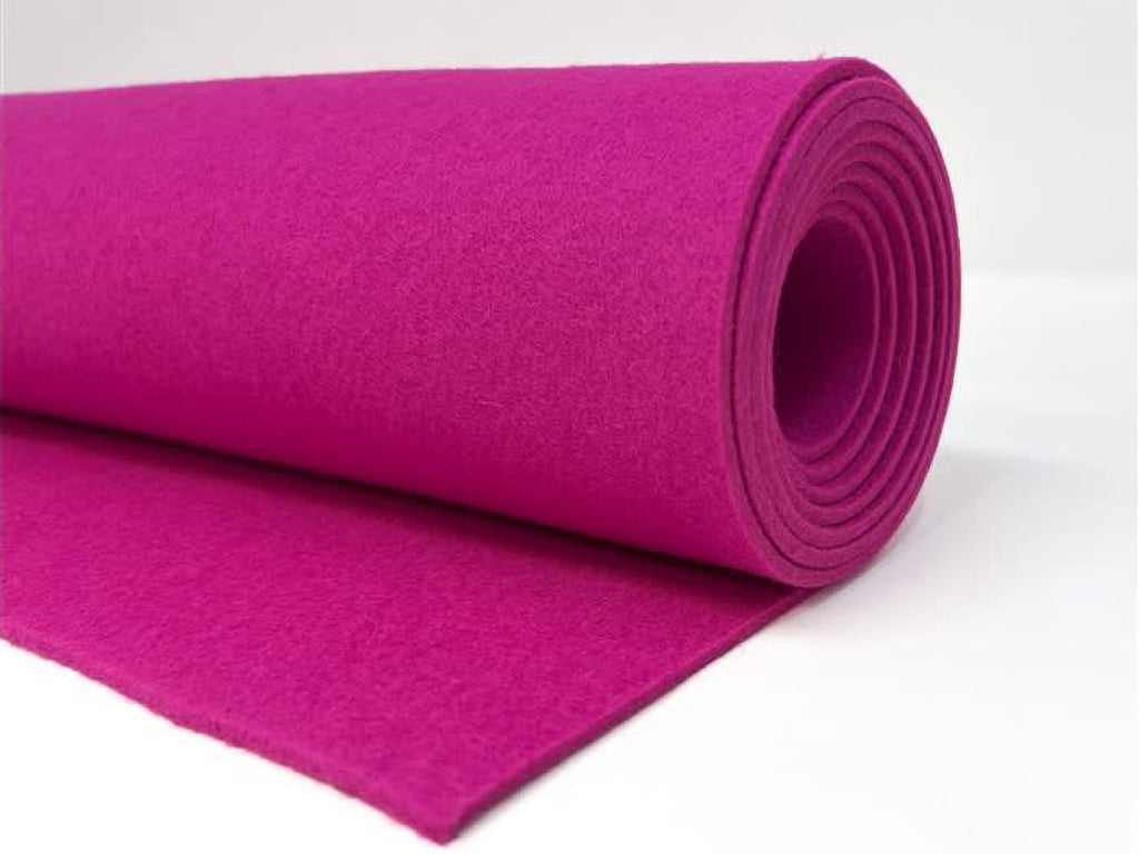 3 mm thick Magenta Polyester Felt – 100 cm Width | By the Meter