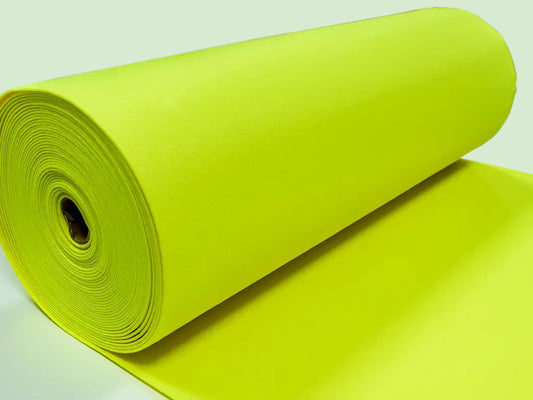 3 mm thick Neon Yellow Polyester Felt – 100 cm Width | By the Meter