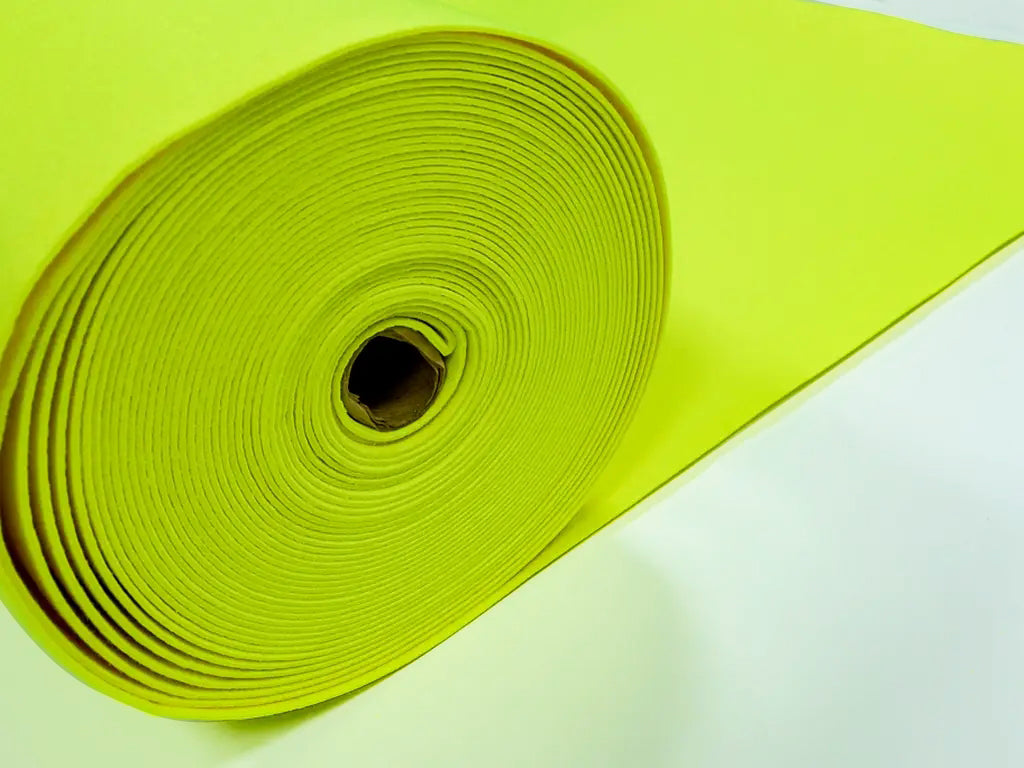 3 mm thick Neon Yellow Polyester Felt – 100 cm Width | By the Meter