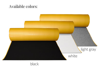 3 mm thick black polyester felt | Felt with adhesive | Available in multiple widths  | By the Meter