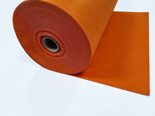 3 mm thick Vivid Orange Polyester Felt – 100 cm Width | By the Meter