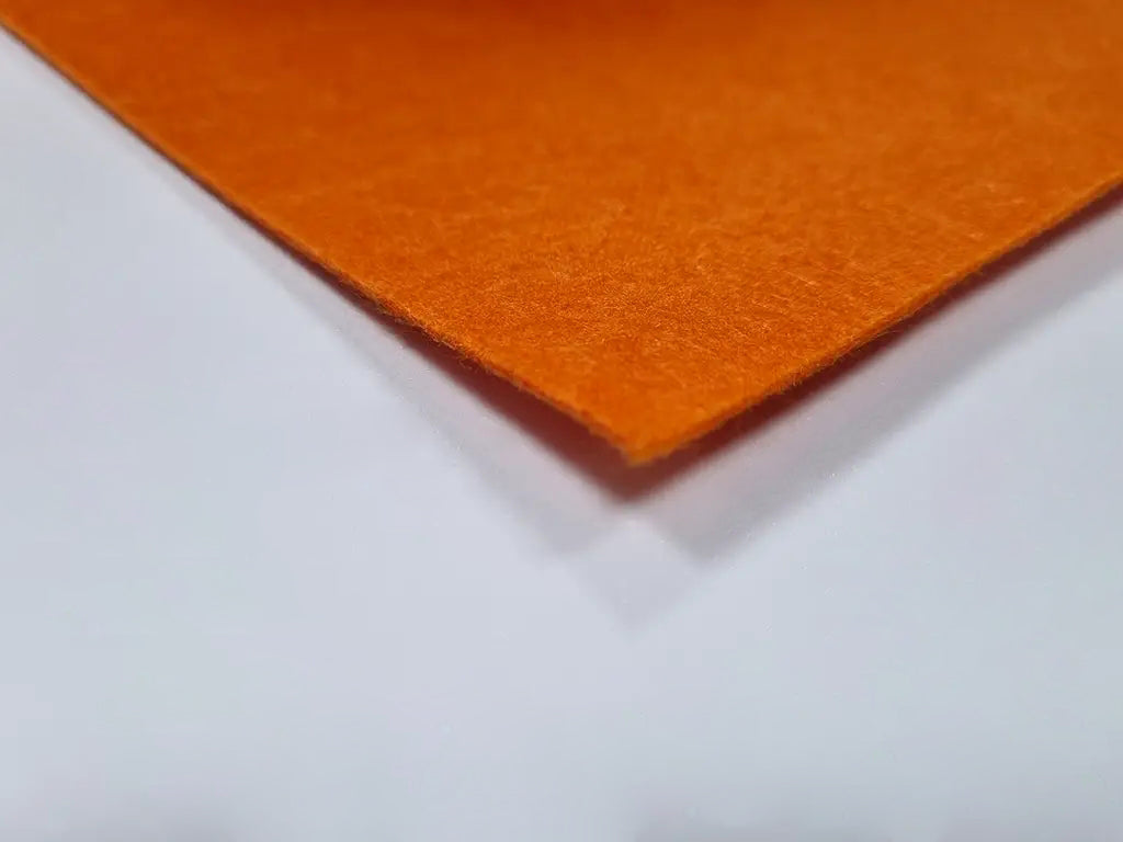 3 mm thick Vivid Orange Polyester Felt – 100 cm Width | By the Meter