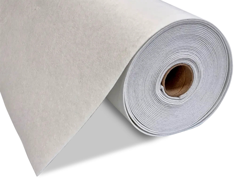 3 mm thick White Polyester Felt – 100 cm Width | By the Meter
