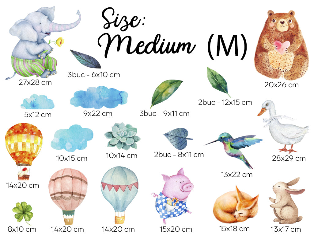 Artistic Wall Decals with Cute Animals – Removable Vinyl Art for Bedroom, Kids Room & Nursery Motivation