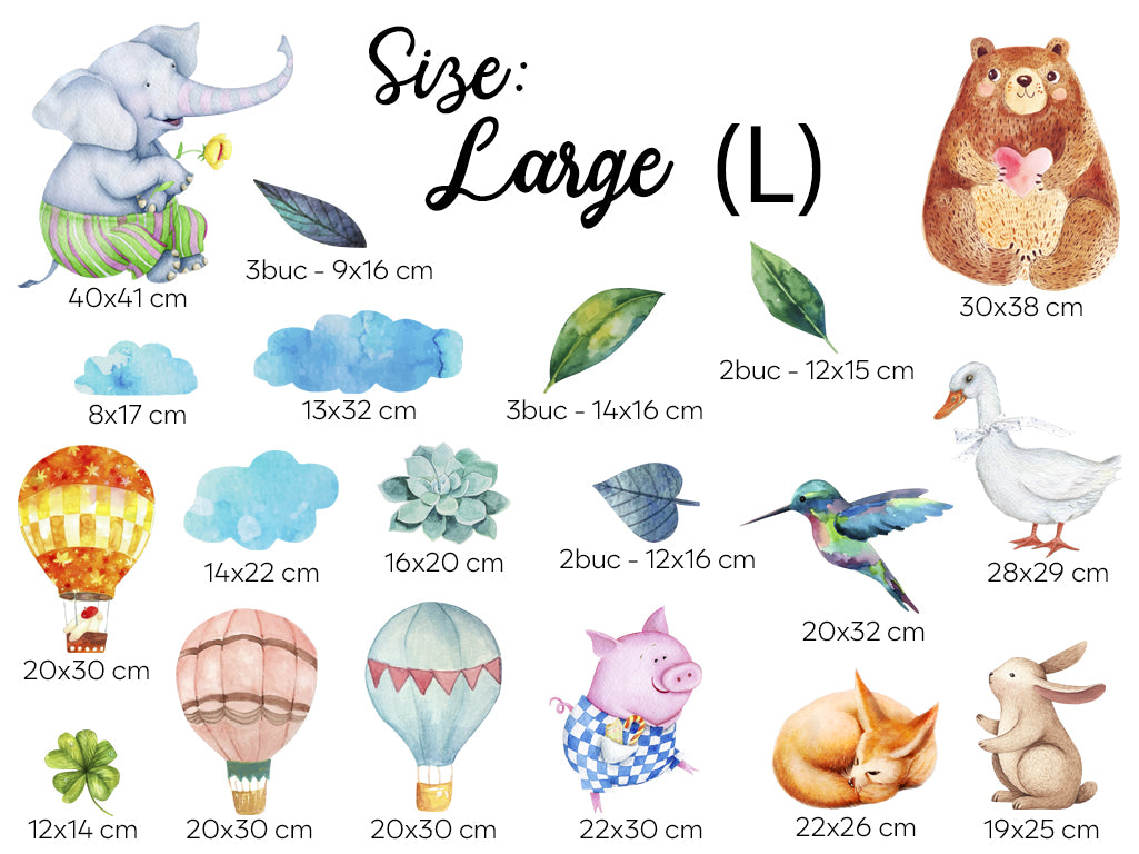 Artistic Wall Decals with Cute Animals – Removable Vinyl Art for Bedroom, Kids Room & Nursery Motivation