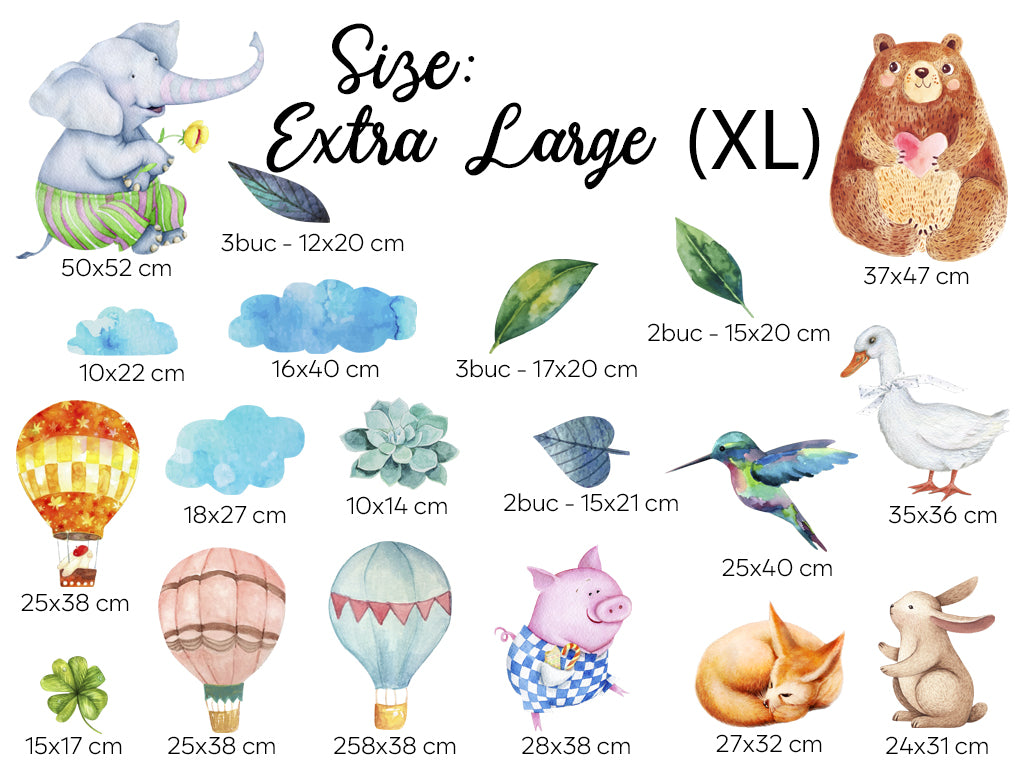 Artistic Wall Decals with Cute Animals – Removable Vinyl Art for Bedroom, Kids Room & Nursery Motivation