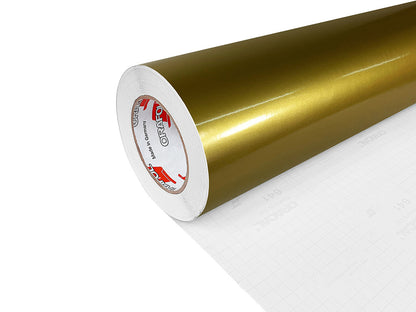 Gold self-adhesive vinyl film ORACAL 641G091 Economy Cal – Glossy Finish | 100 cm width | By the Meter