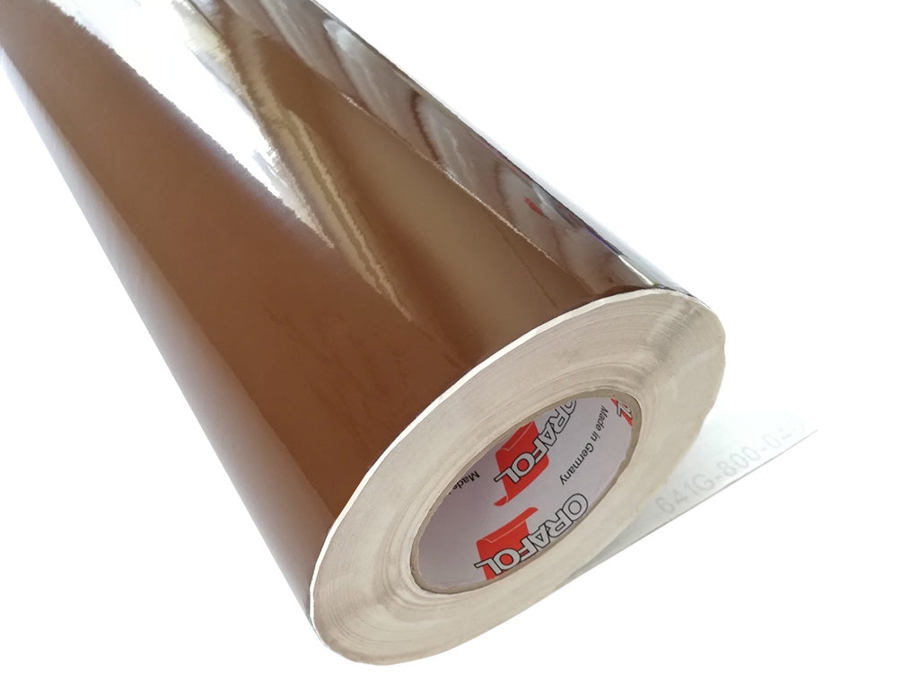 Nougat Brown self-adhesive vinyl film ORACAL 641G800 Economy Cal – Glossy Finish | 100 cm width | By the Meter