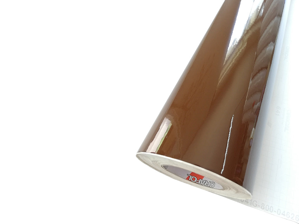 Nougat Brown self-adhesive vinyl film ORACAL 641G800 Economy Cal – Glossy Finish | 100 cm width | By the Meter