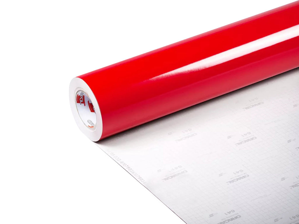 Red self-adhesive vinyl film ORACAL 641G031 Economy Cal – Glossy Finish | 100 cm width   | By the Meter