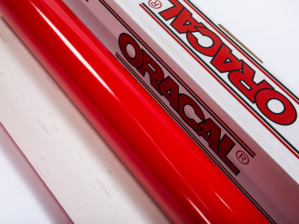 Red self-adhesive vinyl film ORACAL 641G031 Economy Cal – Glossy Finish | 100 cm width   | By the Meter