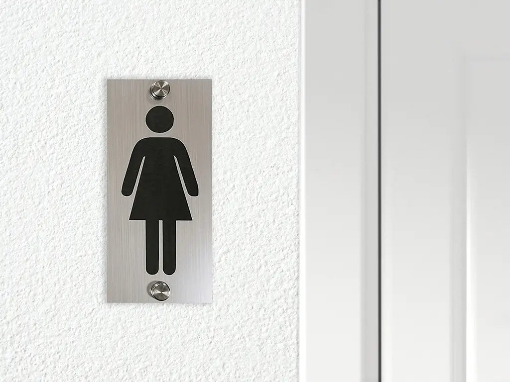 Set Bathroom Sign – simple WC restroom signs, Mounting Hardware Included