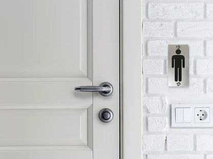 Set Bathroom Sign – simple WC restroom signs, Mounting Hardware Included