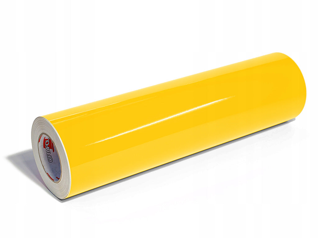 Yellow self-adhesive vinyl film ORACAL 641G021 Economy Cal – Glossy Finish | 100 cm width   | By the Meter
